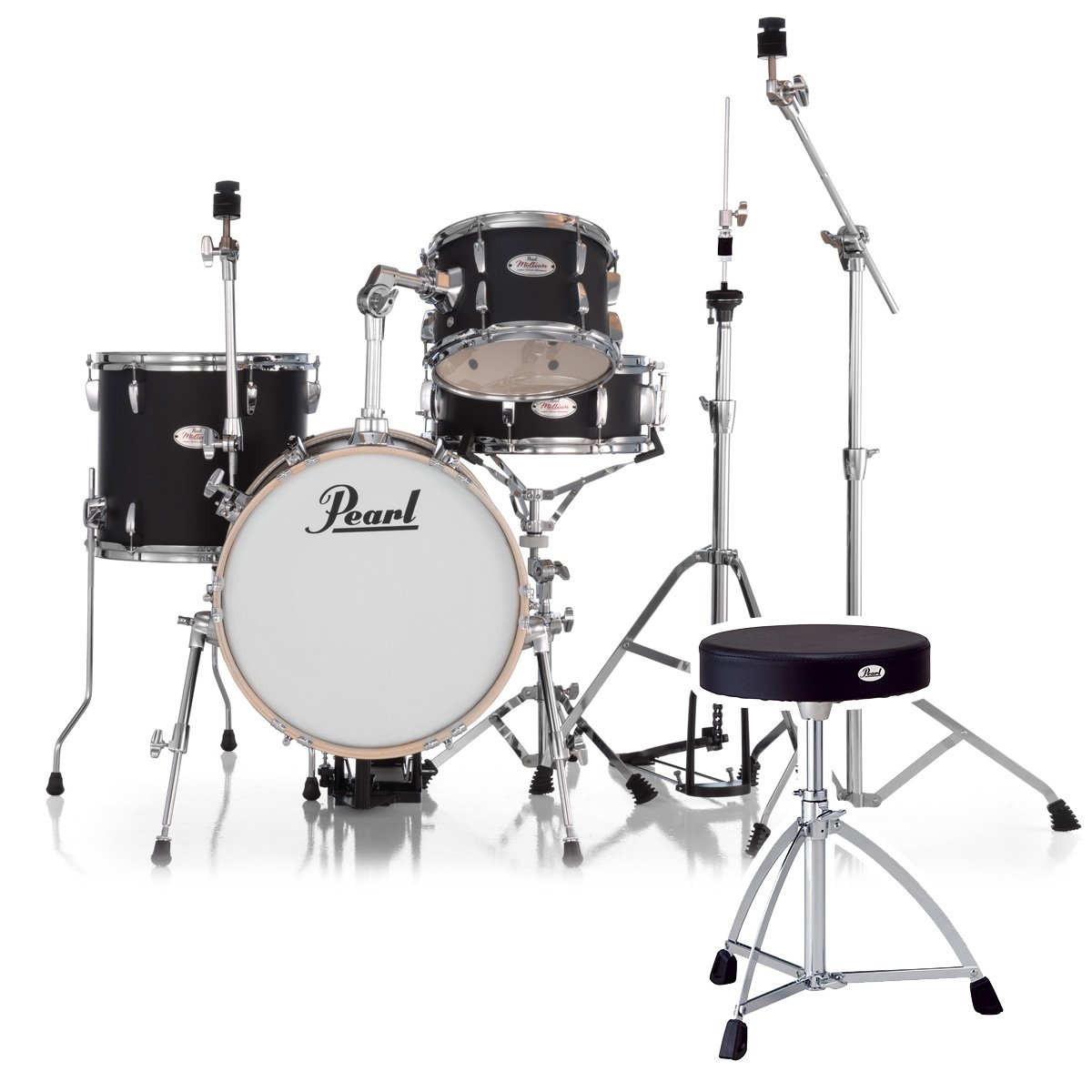 Pearl / MT564/C-D #752 Matte Asphalt Black MIDTOWN 小口径 ドラムセットドラムスローンセット