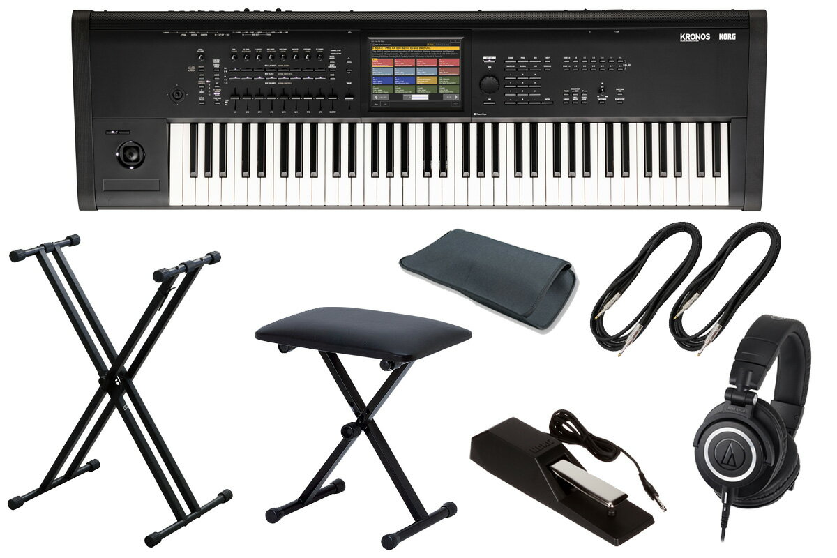 KORG コルグ / KRONOS 73鍵モデル (KRONOS3-73) [X型キーボードスタンド/キーボードベンチ/ペダル/モニターヘッドホン セット！]【PNG】