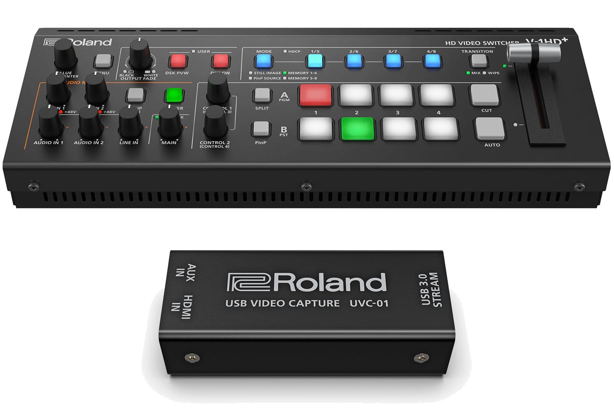 【あす楽対象商品】Roland ローランド / V-1HD PLUS + UVC-01 ビデオスイッチャー【YRK】