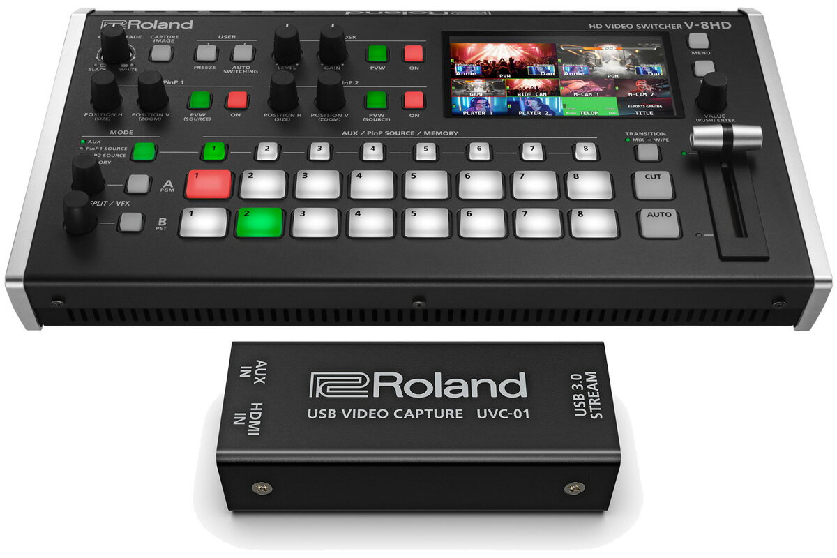 【あす楽対象商品】Roland ローランド / V-8HD + UVC-01 ビデオスイッチャー【YRK】