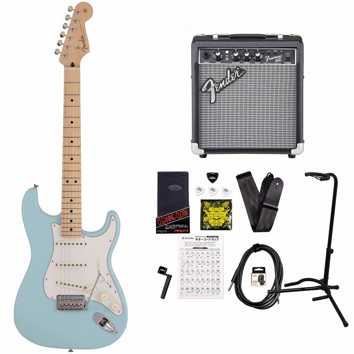 Fender / Made in Japan Junior Collection Stratocaster Maple Fingerboard Satin Daphne Blue Frontman10GAvtGLM^[S҃Zbgs+4582600680067t