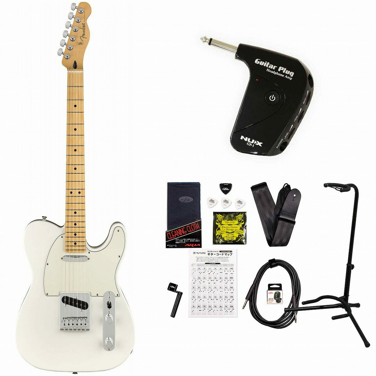 《限界突破特価!》Fender / Player Series Telecaster Polar White Maple GP-1アンプ付属エレキギター初心者セット《+4582600680067》