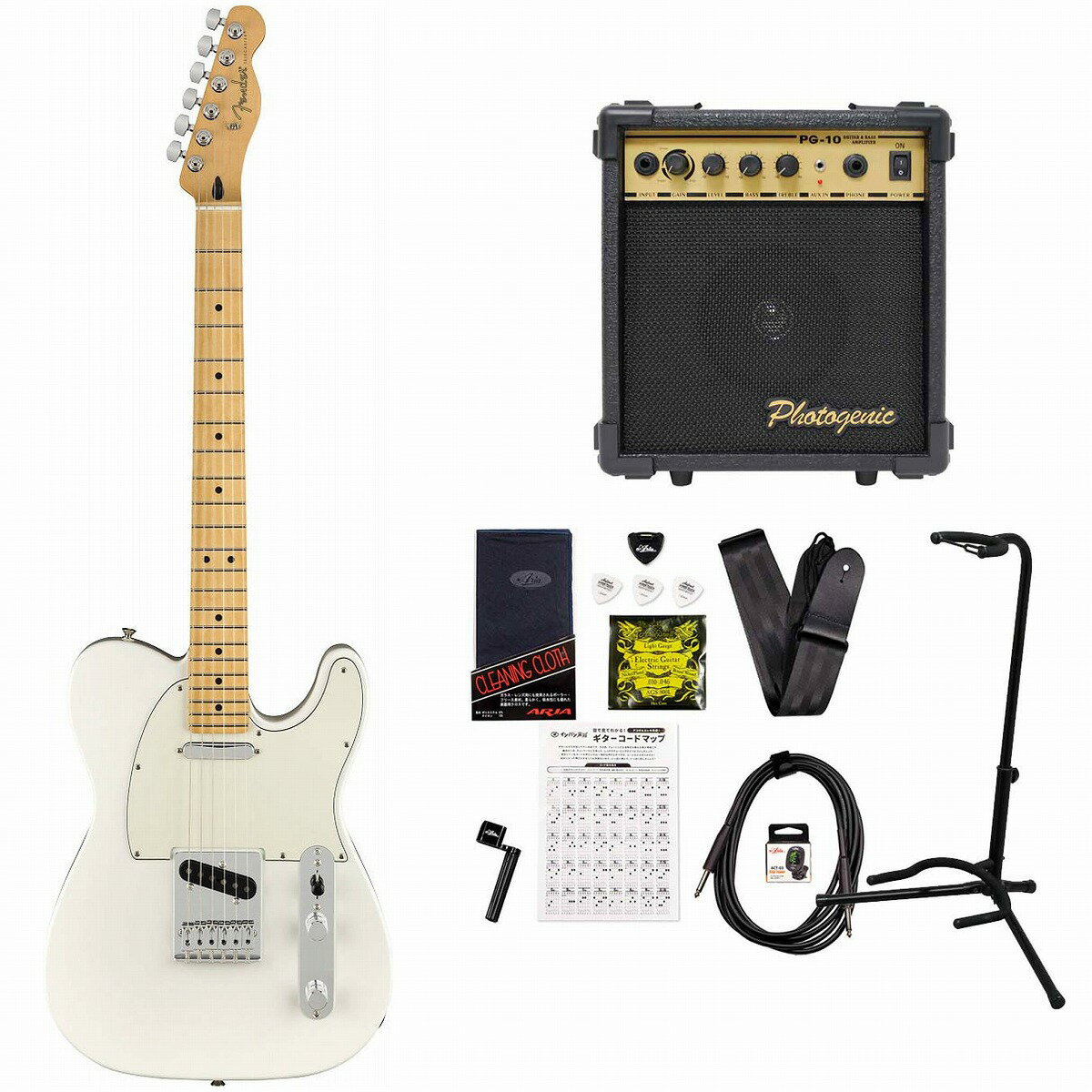 Ը³ò!Fender / Player Series Telecaster Polar White Maple PG-10°쥭鿴ԥåȡ+4582600680067