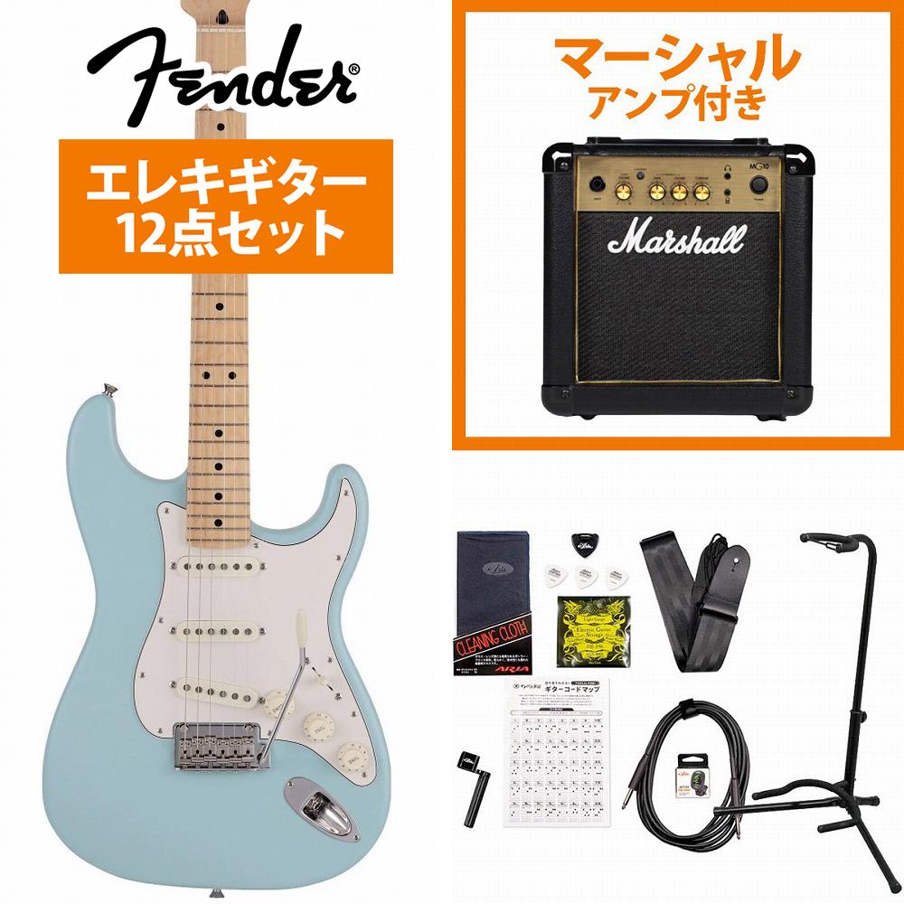 Fender / Made in Japan Junior Collection Stratocaster Maple Fingerboard Satin Daphne Blue MarshallMG10AvtGLM^[S҃Zbgs+4582600680067t