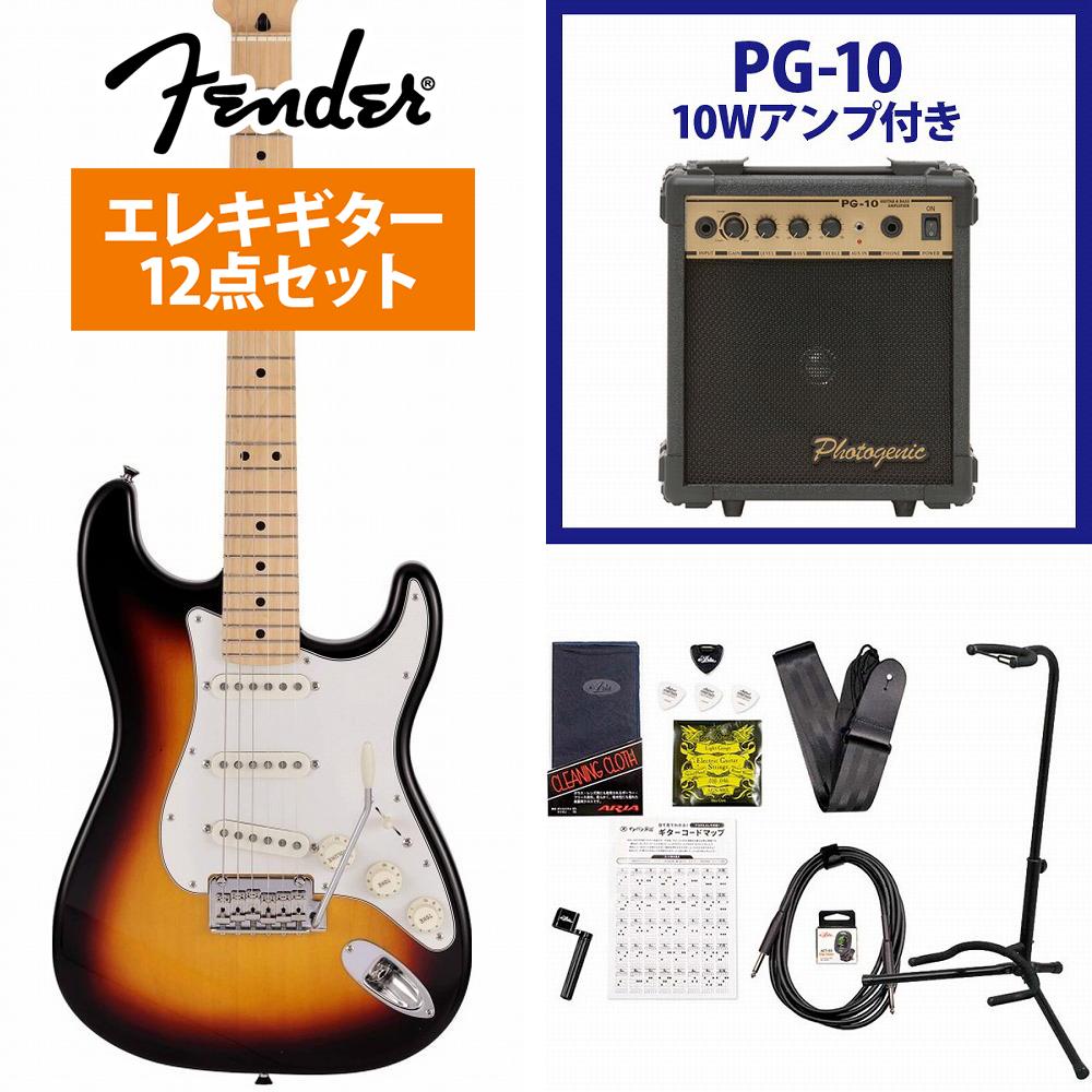 Fender / Made in Japan Junior Collection Stratocaster Maple Fingerboard 3-Color Sunburst PG-10AvtGLM^[S҃Zbgs+4582600680067t