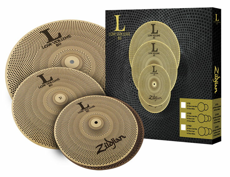 Zildjian / NAZLLV348 L80 Low Volume 348 Box Set ジルジャン ローボリューム シンバルセット (13HH/14C/18CR)【PNG】【お取り寄せ商品】