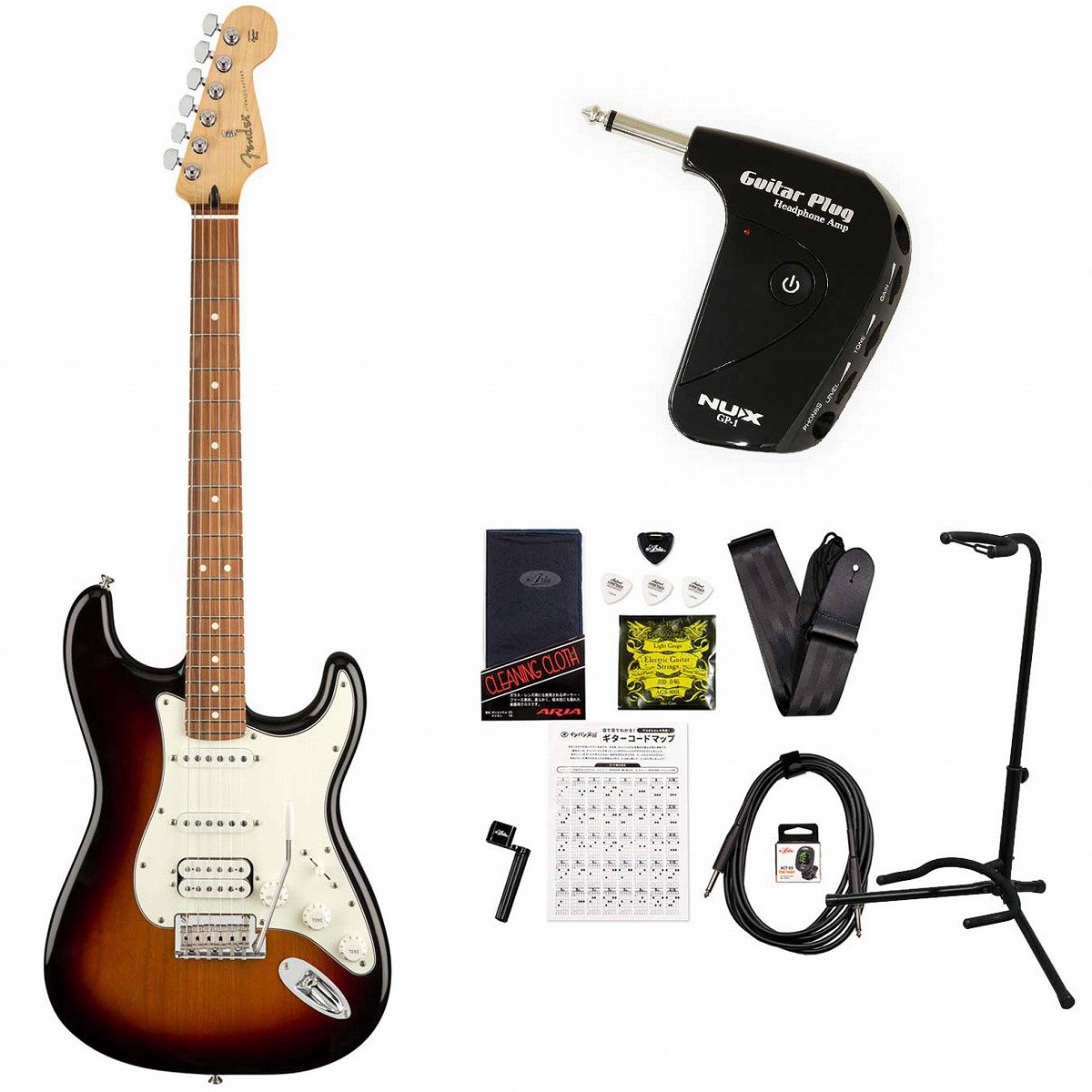 Fender / Player Series Stratocaster HSS 3 Color Sunburst Pau Ferro GP-1アンプ付属エレキギター初心者セット《+4582600680067》