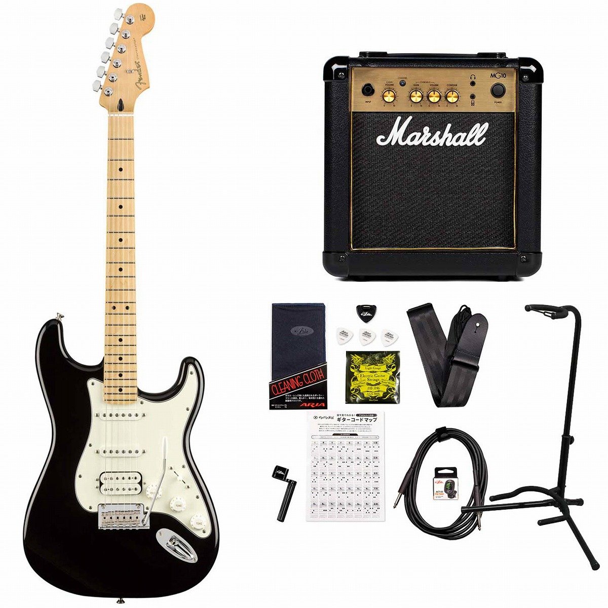 Fender / Player Series Stratocaster HSS Black Maple MarshallMG10AvtGLM^[S҃Zbgs+4582600680067t
