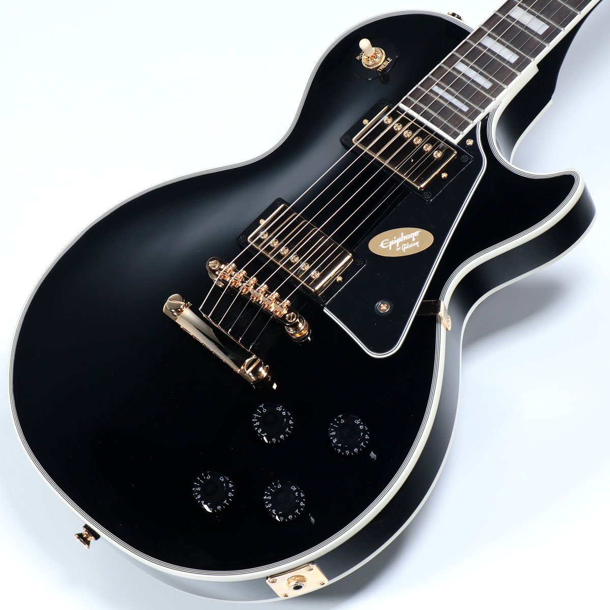 Epiphone / Inspired by Gibson Les Paul Custom Ebony エピフォン エレキギター レスポール カスタム【YRK】《+4582600680067》《Ernie Ballギター弦3Setプレゼント /+2100000521777》