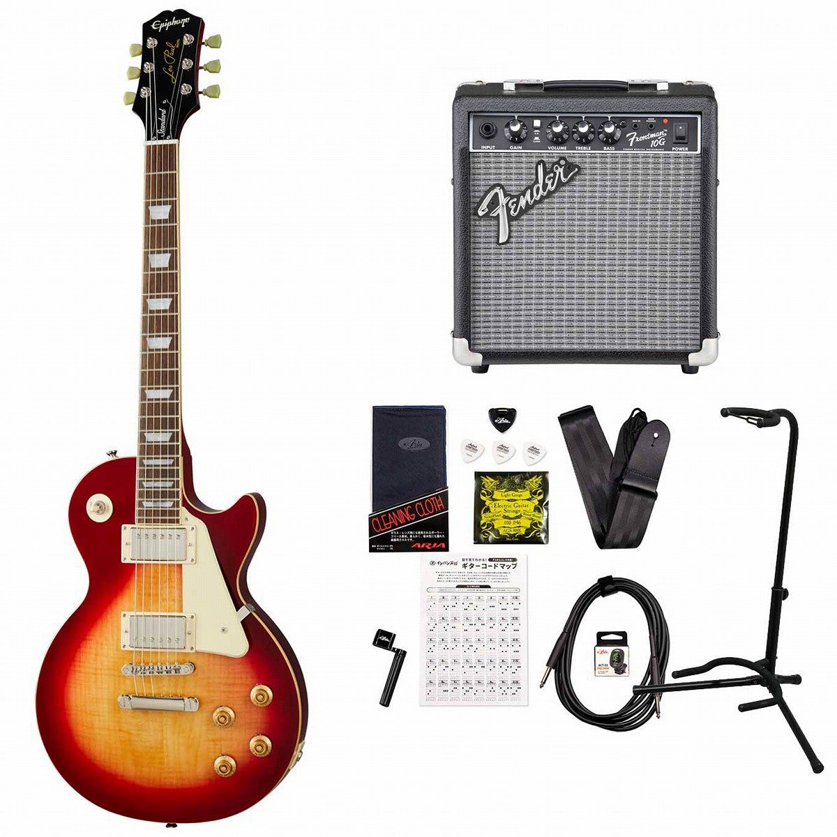 Epiphone / Inspired by Gibson Les Paul Standard 50s Heritage Cherry Sunburst FenderFrontman10GAvtGLM^[S҃ZbgyYRKzs+4582600680067t