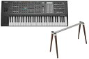 限定のノワール・エディション「POLYBRUTE NOIR」とWOODEN LEGSのセット！ 【セット内容】 ●Arturia / POLYBRUTE NOIR ●Arturia / WOODEN LEGS 限定のノワール・エディション。 ノワール・フィニッシュ、新デザインのノブ、アノダイズド・アルミパーツなど、深淵でダークな美学が凝縮されたモーフィング・アナログ・パワーハウスを再発見してください。 強力な6ボイス・アナログ・エンジンと2つの異なるパッチ間のすべてのパラメーターをモーフィングし、シームレスで多彩なサウンドメイクを実現 モーフィングは3Dパフォーマンス・タッチパッドにより、複雑なモーフィングを指先一つで操作可能。独自のマトリックス・セクション、直感的操作を可能とするインターフェース、デジタルエフェクト、最大64ステップのポリフォニック・シーケンサー、32ステップのアルペジエーター、Morpheeコントローラー、木製のリボンコントローラー、モーション・レコーダー等々を備えた最新鋭のアナログ・シンセサイザー 主な特徴 ・2つのウェーブ・シェイピング・オシレーターで構成される6ボイス・ポリフォニックのアナログシンセサイザー。 ・12dB/Oct Steiner Parker Filter、24dB/Oct Ladder Filter ・2つのフィルター、3つのエンベロープ・ジェネレーター、3つのLFOを搭載。 ・3系統のステレオ・デジタル・エフェクト（Modulation、Delay、Reverb） ・滑らかなモーフィングを可能にする新開発「3次元Morpheeコントローラー」で2つのプリセットのパラメーター間を無段階で可変。 ・マトリックスは768のプリセットへのアクセス。最大32のデスティネーションを設定できる96ポイントのデジタルパッチベイによりモジュレーションソースとコントローラーを簡単にルーティングし、PolyBruteの複数のパラメーターを一度にコントロール。またノート情報の他にオートメーションを3系統まで記録できる64ステップ・ポリフォニック・シーケンサー、アルペジエーター、パラメーターモーションレコーディングも実装する新感覚のインターフェースを採用。 ・ソフトウェア・ライブラリアン「PolyBrute Connect」によりライブラリー管理、パラメーター編集、DAWとの統合が可能。 仕様 ・アナログモーフィングシンセサイザー (6ボイスポリフォニック、モノ、ユニゾン、ボリボイシング、シングル、スプリット、レイヤーモード) ・ベロシティ、アフタータッチ対応61キー ・ピッチベンド、モジュレーションホイール、リボンコントローラー ・モーフィー（タッチ、プレッシャーセンシティブ対応）の3Dコントローラー ・モーフィング機能範囲：各プリセットのAとB ・2基のアナログVCOを装備（Saw、Triangle + Metalizer、Square + Pulse Width、Sub、Linear FM、Hard Sync） ・ノイズジェネレーター (ランブルノイズからホワイトノイズまで連続可変可能) ・直列/並列・ブレンド・ノブが追加されたフィルタールーティングを備えるオシレーターとノイズミキサー ・12dB/OctのSteiner Parkerフィルター（LP＞Notch＞HP＞BPの連続モーフィング、Cutoff、Resonance、Brute Factor） ・ディストーションを搭載した24dB/Octのラダーフィルター ・3つのエンベロープ（2つのADSR、1つのDADSR、ループ機能） ・3つのLFO（波形選択可能なLFO1とLFO2、ShapeとSymmetryを使用した波形シェイピングができるLFO3、レートコントロールとテンポシンク、様々なリトリガーオプション） ・3つのステレオデジタルエフェクト（モジュレーション系：コーラス、フェイザー、フランジャー、リングモジュレーション、ディレイ系：BBD、デジタルディレイなど9つのアルゴリズムを含んだディレイ、リバーブ系：ホール、プレート、スプリング、シャイマーなど9つのアルゴリズムを含んだリバーブ） ・768プリセットスロット ・12×32モジュレーションマトリックス ・64ステップのポリフォニックシーケンサー（ステップごとにノート、アクセント、スライドを入力、オートメーション：3トラック） ・アルペジエーターとマトリックスアルペジエーター ・ステレオオーディオ出力 ・MIDI、USB入出力、アナログクロック入出力 ・2つのエクプレッションペダル、1つのサスティンペダル入力 サイズ/重量 ・本体サイズ：972 x 378 x 110mm ・本体重量：20 Kg