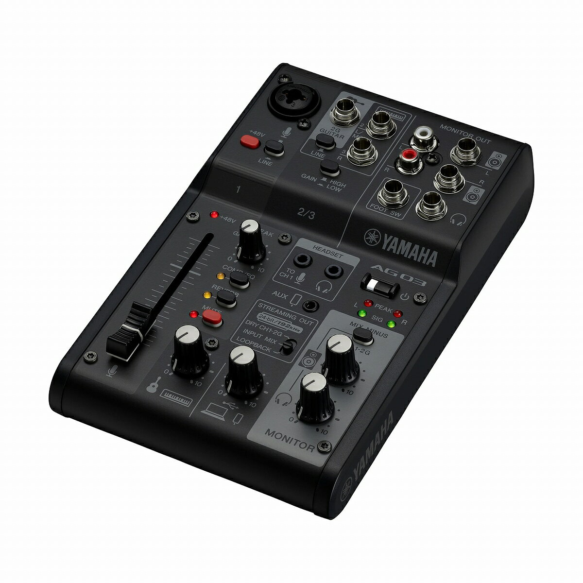 【あす楽対象商品】YAMAHA / AG03MK2 B LSPK (ブラック) ライブストリーミングパッケージ -限定特典iZotope Nectar Elements + Ozone Elementsライセンス付-【PNG】 2