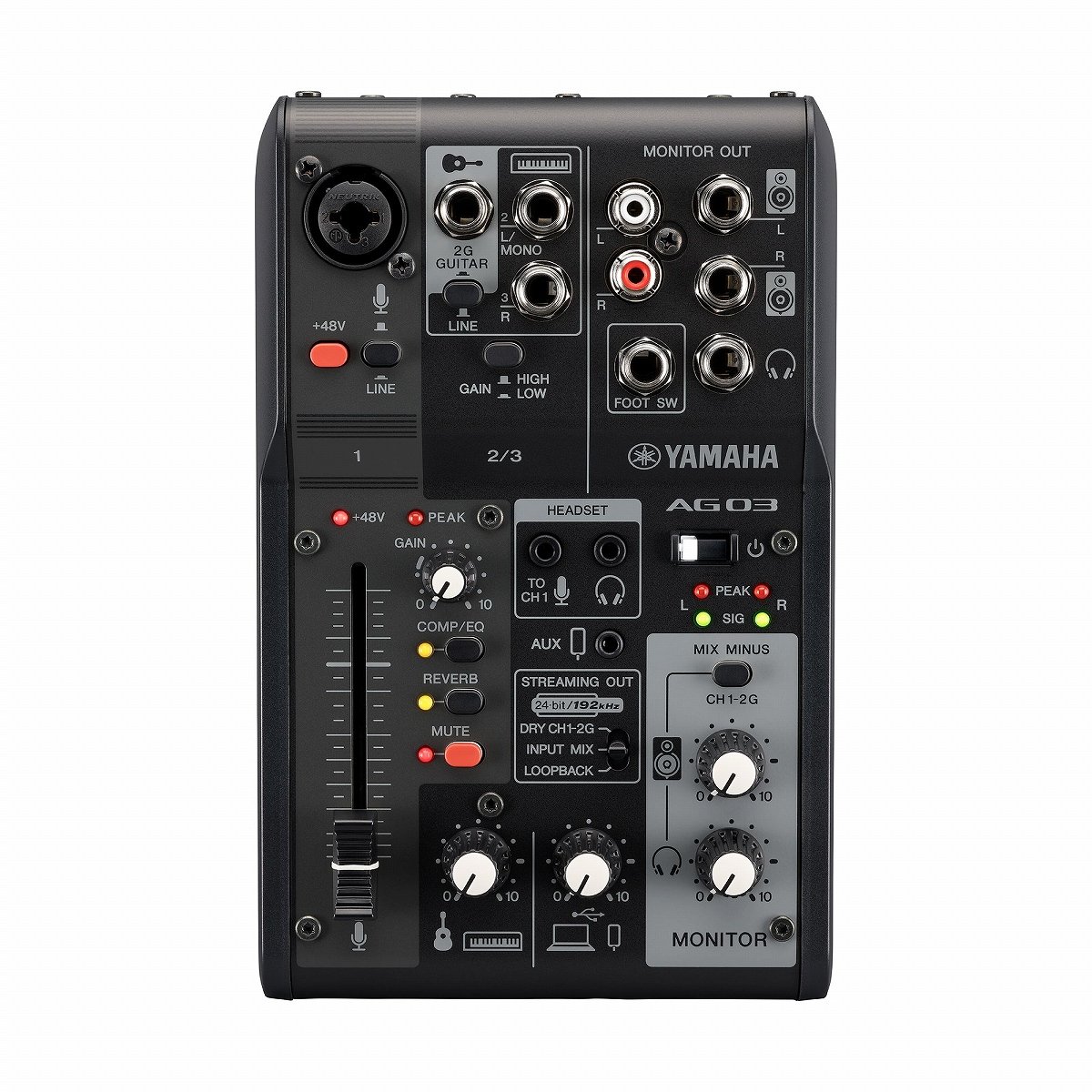 【あす楽対象商品】YAMAHA / AG03MK2 B LSPK (ブラック) ライブストリーミングパッケージ -限定特典iZotope Nectar Elements + Ozone Elementsライセンス付-【PNG】 3