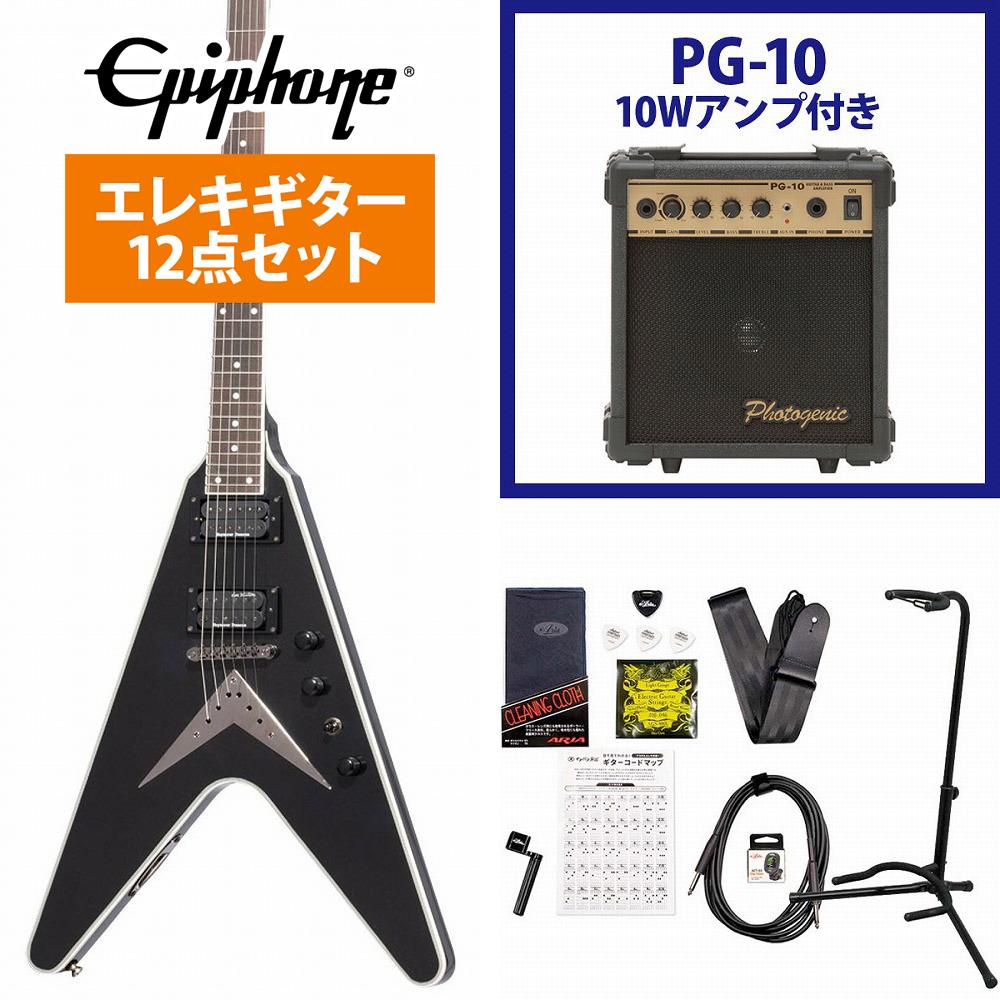 Epiphone / Dave Mustaine Flying V Custom Black Metallic fC XeC PG-10AvtGLM^[S҃Zbgs+4582600680067tyYRKz