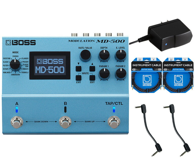 【あす楽対象商品】BOSS / MD-500 Modulation ACアダプター ギターケーブル パッチケーブルセット MD500 モジュレーション ボス【YRK】