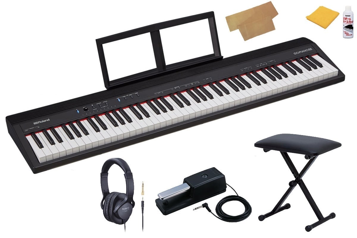 【あす楽対象商品】Roland ローランド / GO-88P(GO:PIANO88) [キーボードベンチ＆ペダルセット！] 《お手入れセットプレゼント！》88鍵盤【PNG】