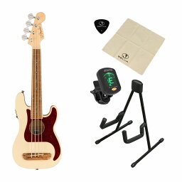 Fender / Fullerton Precision Bass Uke Tortoiseshell Pickguard Olympic White ウクレレ入門基本5点セット