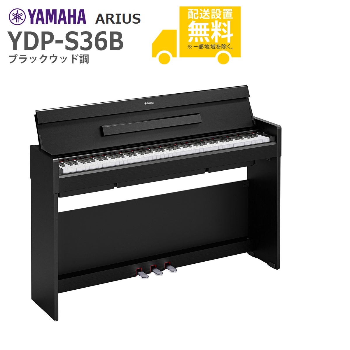STEP INTO THE ART OF THE PIANO-ピアノと共に広がる世界へ- ピアノを弾くことは、テクニックを学ぶだけではなく、音楽を通じて「どんな想いを音にしたいのか」自分の気持ちを表現していく大切な時間です。 ARIUS（アリウス）は、はじめてピアノに触れる方にも、長く音楽を楽しみたい方にも寄り添う電子ピアノ。 日々の練習の中で、音楽の楽しさや表現するよろこびを育み、少しずつ「自分だけの音」を見つけていくことができます。 鍵盤に触れるたびに、あなたの想いに寄り添いながら、音楽とともに成長していく“パートナー”です。 ピアノとしてのこだわり ヤマハは、120年以上にわたりピアノづくりに取り組み、世界中のコンサートで数多くの演奏家に選ばれてきました。その伝統と技術を、ご家庭で楽しめるかたちにしたのがARIUSシリーズです。 はじめてピアノを始める方や、久しぶりに演奏を楽しみたい方にも、アコースティックピアノのような自然な弾き心地と、豊かな響きを感じていただけるよう設計されています。 ピアノを演奏するうえで大切なのは、指先のタッチに楽器が正確に応えてくれること。ARIUSは、弾く人の想いをそのまま音にのせることができる、ピアノ表現の本質を大切にした楽器です。 ピアノらしい、たしかな演奏感 自然な弾き心地で、毎日の練習も安心 低音域の重厚感のあるタッチから、高音域の軽やかなタッチまで、グランドピアノの弾き心地を再現する「グレードハンマースタンダード（GHS）鍵盤」を搭載しています。 グレードハンマースタンダード（GHS）鍵盤は、低音域ではしっかりとした重みを、高音域に向かうにつれて軽やかさを持たせるよう設計されており、グランドピアノのタッチ感を再現しています。 さらに、改良されたセンサーにより、装飾音やトリルなど繊細な表現にも正確に応えます。 自然なペダル操作 ダンパーペダルはハーフペダルに対応。踏み込みの深さで音の伸びを調整し、より細やかな表現が可能です。 ペダルは鍵盤と同様に、演奏者が直接触れる大切な機構の一つです。ARIUSシリーズは、グランドピアノと同じ、ダンパー、ソフト、ソステヌートの3本ペダルを搭載。音を伸ばすだけでなく、音に深みを与えたり、すっきりした音色を生み出したりと、演奏表現を広げます。 ペダルの踏み心地やコントロール性はもちろん、奏者のイメージ通りの音の響きを実現するため、その正確さにもこだわりました。 クリアでバランスの良いサウンド コンサートグランドピアノの音を、あなたのお部屋に ヤマハ最高峰のコンサートグランドピアノ『CFX』をサンプリング。低音域から高音域まで色彩豊かな音色で響き、演奏者の想いをそのまま音にできる表現力を備えています。 きらびやかな高音と力強く響く低音を併せ持つ、ヤマハのコンサートグランドピアノ「CFX」を、熟練の調律師が最良な状態に調整し、1音1音丁寧に収録。その音を一台のピアノとして調和のとれた音色になるよう細やかに調整をしています。 低音から高音までの色彩豊かな音色や、強弱のニュアンスを忠実に再現しており、豊かな響きを感じられます。 広がる音を、よりクリアに 新搭載のディフューザーグリルにより、高音域がさらにクリアに。低音域から高音域までバランスよく響き、演奏する人にも、聴く人にも心地よい音場を生み出します。 ヤマハは長年にわたり、デジタル技術の研究開発を重ね、グランドピアノの発音構造の分析やプロオーディオ機器、音響システム開発を通して、音づくりの技術を磨いてきました。 その知見を活かし、ARIUSではコンパクトな電子ピアノでありながら、演奏者だけでなく聴く人にもクリアで広がりのある音を届けます。さらに新搭載のディフューザーグリルにより、高音域がさらにクリアになり、低音域から高音域までバランスよく響く、心地よい音場を実現しました。 グランドピアノの豊かな共鳴音を再現 グランドピアノ特有の複雑な共鳴音を緻密に再現する「バーチャル・レゾナンス・モデリング ライト（VRM Lite）」を搭載。鍵盤やペダルのコントロールによって多彩な響きが生まれ、アコースティックピアノのように自然な演奏表現を可能にします。 グランドピアノは、楽器全体が響くことで豊かな共鳴音が生まれます。 ヤマハは、ピアノづくりで培った知見をもとに、この複雑な共鳴音を「バーチャル・レゾナンス・モデリング ライト（VRM Lite）」という画期的な技術によって忠実に再現しています。 弦の振動が、他の弦や響板へ伝わることで生まれる複雑な共鳴音を忠実に再現。鍵盤を押さえるタイミングや、ペダルを踏み込む深さやタイミングによって響きが変化し、多彩な音色表現が可能になります。 毎日の暮らしに寄り添うピアノ ピアノが暮らしに溶け込むことで、音楽がもっと身近になります。 ARIUSは、洗練されたデザインと便利な機能を、コンパクトなボディに凝縮。見た目にもすっきりとしたデザインで、リビングや子ども部屋などご家庭のさまざまな空間に自然になじみます。 さらに、スマートデバイス連携や録音機能などにより、日々の練習をより楽しく、効果的に。音楽が暮らしに自然と溶け込んでいきます。 デザイン 空間に溶け込む、スリムでスタイリッシュなデザイン 奥行きのコンパクトなスリムモデル。鍵盤蓋を閉じるとフラットな形状になり、生活空間にすっきりと溶け込みます。お好みのカラーバリエーションから、お部屋に合わせてお選びいただけます。 機能 練習や演奏に役立つ機能 豊富な内蔵曲やメトロノーム、録音機能など演奏や練習に役立つ機能を搭載。 さらに、長時間の練習やヘッドホン使用時でも快適に演奏できるよう、耳にやさしい機能も備えているため、安心して演奏を楽しめます。 ヘッドホン使用時でも心地良い音で演奏できるよう細部まで配慮しています。 設定した音量に応じて、音のバランスを最適に補正する技術により、長時間の演奏でも疲れにくく、耳に優しい自然なサウンドを実現しました。 また、ヘッドホン使用時でも心地良く演奏できるよう、「ステレオフォニックオプティマイザー」を搭載。アコースティックピアノの前に座って弾いているかのような自然な音の広がりで、より没入感のある演奏を楽しめます。 付属の楽譜集『クラシック名曲50選』に加え、ピアノ教則本『バイエル』『ブルグミュラー』『チェルニー』『ハノン』の主なレッスン曲303曲を内蔵。基礎練習から表現力の習得まで、幅広く活用できます。 ピアノの楽しみ方を広げる機能 ピアノはもちろん、エレクトリックピアノやストリングスなど全10音色を搭載しており、演奏の幅を広げられます。 また、BluetoothR対応デバイスと接続し、音楽を聴いたり、曲に合わせて演奏することもできます。 アプリ「スマートピアニスト」でさらに便利に 無料アプリ「スマートピアニスト」を楽器とBluetoothRで接続するだけで、さらに便利にお楽しみいただけます。 主な仕様 サイズ/質量 幅：1,353 mm 高さ：792 mm（鍵盤蓋オープン時　968 mm） 奥行き：296 mm（鍵盤蓋オープン時　309 mm） ※転倒防止金具装着時：366 mm 質量：37.0 kg 付属品：電源アダプター PA-150B（またはヤマハ推奨の同等品）、保証書、取扱説明書、クラシック名曲50選（楽譜集）※椅子、ヘッドホン（別売り）
