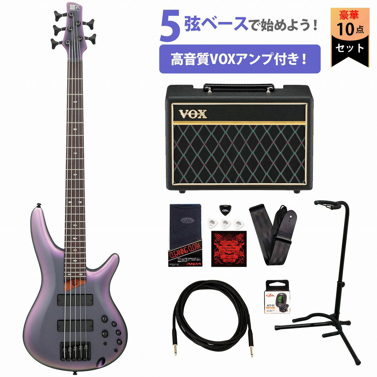 Ibanez / SR505E-BAB (Black Aurora Burst Gloss) Хˡ [5١][ǥ]VOX°5쥭١鿴ԥåȡYRK