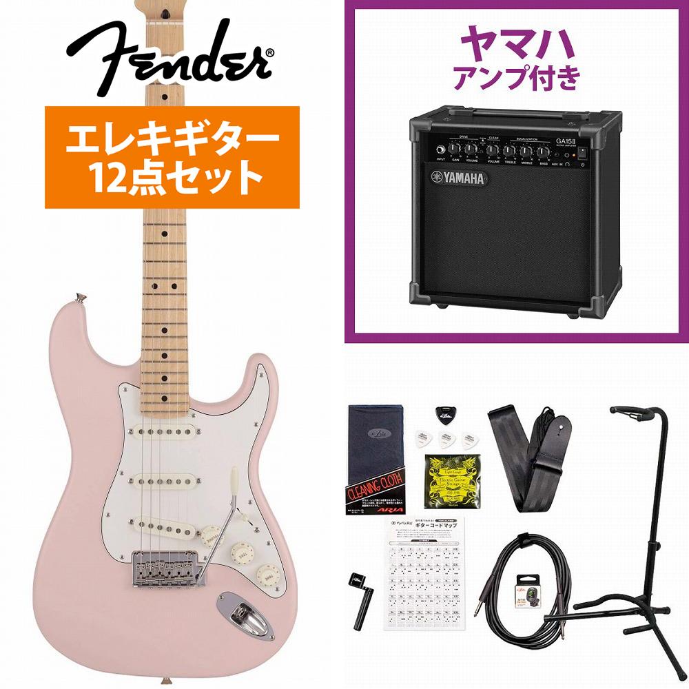 Fender / Made in Japan Junior Collection Stratocaster Maple Fingerboard Satin Shell PinkYAMAHA GA15IIアンプ付属初心者セット《 4582600680067》