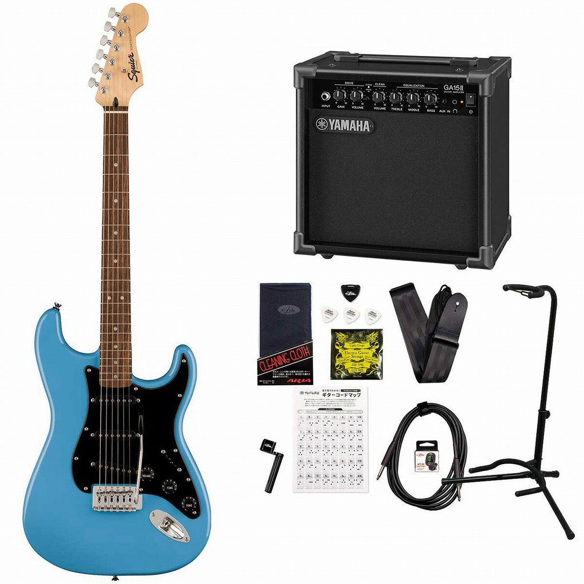 Squier by Fender / Sonic Stratocaster Laurel Fingerboard Black Pickguard California Blue XNC[YAMAHA GA15IIAvtS҃ZbgIyYRKzs+4582600680067t