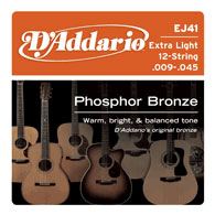 D'Addario / Phosphor Bronze EJ41 Extra Light 09-45 12-Strings 【★お取り寄せ】