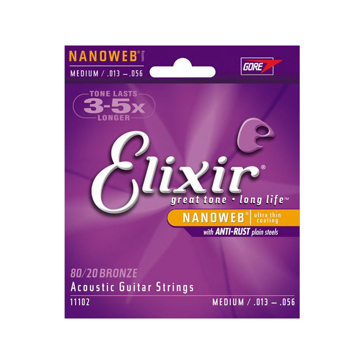 Elixir / NANOWEB with ANTI-RUST Bronze #11102 Medium 13-56