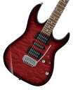 日本が全世界に誇る「Ibanez」の正統血統エントリーモデル！ 「Ibanez」の代名詞的モデルである「RG」シェイプのエントリーモデル「GIO Series」の豪華なキルトメイプルトップモデル！ ヘッドはRGと同形状でIbanezらしさを強く残しながら、やや丸みを帯びたボディ形状のGRXはそのスタイル同様ジャンルを選ばないエントリーモデルです。GRX70QAはあざやかなキルテッド・メイプルのグラビュア・シートをボディTOPに貼り合せシースルー・カラーで仕上げた絢爛（けんらん）豪華なモデル。GRG同様のHSH（ハムバッキング-シングル-ハムバッキング）ピックアップのパワフルなサウンドも魅力です。■キルテッド・メイプルを模したデザイン・フィルムをトップへ貼ったポプラ材ボディフラットで扱いやすい音響特性の材料で、それほど重くないことも特徴です。■演奏しやすい25.5インチ・スケール & 22フレット指板と、握りやすいラウンド・シェイプのメイプル材ネック■パワフルかつクリアなサウンドが特徴の Infinity R Ibanez オリジナル ・ピックアップを搭載　ハムバッカー2基とシングルコイル・ピックアップとを5wayスイッチでワイヤリングし、多彩なサウンド・バリエーションを獲得しています.■シンプルな1ボリューム、1トーンコントロール Gio Ibanezとは 「ステージへ最速」をコンセプト・ワードにした、楽器をこれから始めるエントリー層に向けたシリーズです。同じような価格の製品で もしも迷っているのなら、GIO Ibanezを選んでください。手にしたその日からあなたも、世界中のIbanezアーティストや多くのプレイヤーとおなじく、ミュージシャンの一員なのです。 付属品 ●純正ソフトケース●メーカー保証（12ヶ月） ※画像はサンプルです。杢目は1本1本異なりますので予めご了承ください。 ■複数のモールに掲載されているため、売却に伴う商品情報の削除は迅速を心掛けておりますが必ずしもリアルタイムではございませんので、　ご注文後に万一売り切れとなっておりました際は誠に申し訳ございませんがご容赦くださいませ。■当モデルにつきましてWebshopでのご購入の際、納品書が保証書の代わりとなりますので、保証期間が終了するまでは納品書の保管をお願いいたします。■本商品は倉庫内で保管しております。そのため、試奏はご購入を検討され、ご来店されるお客様に限ります。　又、通信販売にてご購入いただきますお客様を優先としております。予めご了承くださいませ。 製品仕様 Neck TypeGRXMaple neckTop/Back/BodyQuilted Maple Art Grain topPoplar bodyFretboardJatoba fretboardWhite dot inlayFretMedium fretsNumber Of Frets22BridgeT106 bridgeString Space10.5mmNeck PickupInfinity R &#40;H&#41; neck pickupPassive/CeramicMiddle PickupInfinity RS &#40;S&#41; middle pickupPassive/CeramicBridge PickupInfinity R &#40;H&#41; bridge pickupPassive/CeramicFactory Tuning1E,2B,3G,4D,5A,6EString Gauge.009/.011/.016/.024/.032/.042Hardware ColorChrome