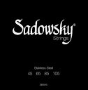 サドウスキー製のエレキベース用ステンレス弦。 このブラックラベルは、テンションがきつめになっており、安定した音が長期間続きよう設計されています。 Electric Ba Strings SBS-45 / Black:Hard .045 .065 .085 .105 UD20140723