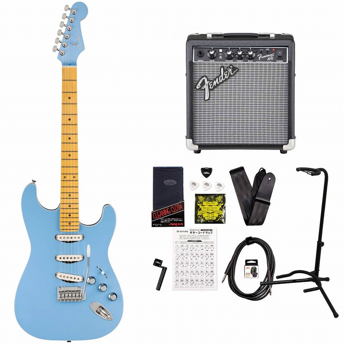 Fender / Aerodyne Special Stratocaster M California Blue[新品特価] FenderFrontman10Gアンプ付属エレキギター初心者セット【YRK】