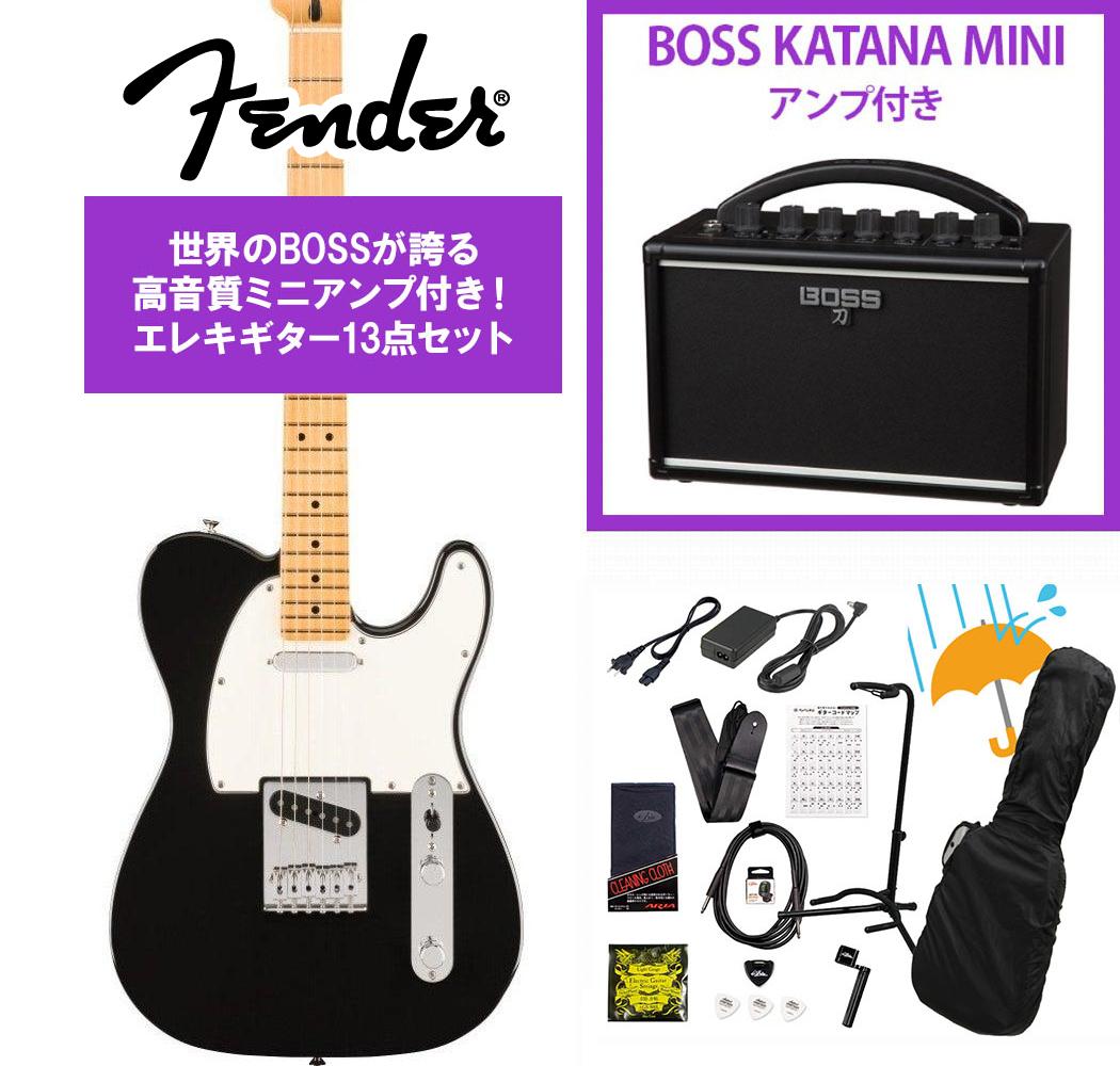 Fender / Player II Telecaster Maple FB Black BOSS KATANA MINI アンプ付き13点...