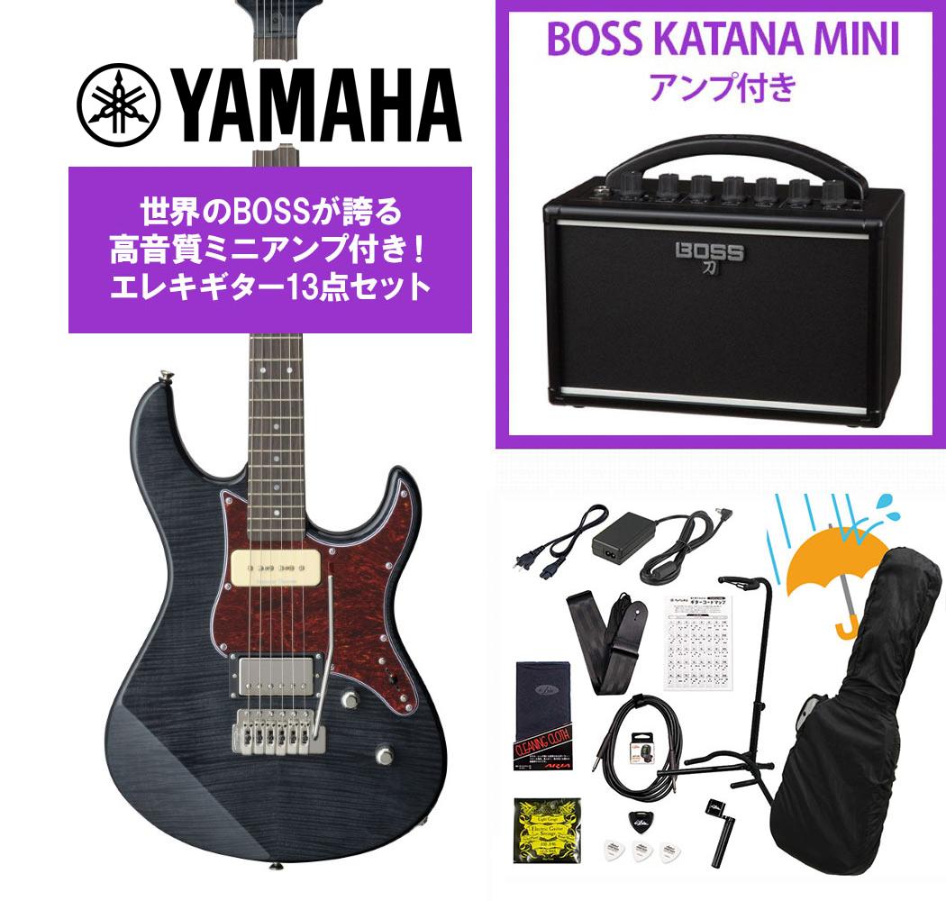 YAMAHA / Pacifica 611VFM TBL (トランスルーセントブラック) BOSS KATANA MINI ア...