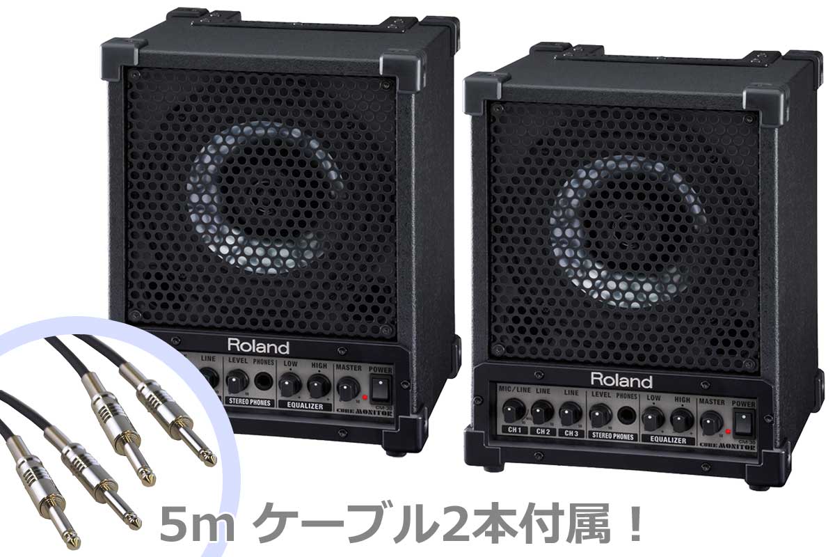 【あす楽対象商品】Roland ローランド / CM-30 【2台セット！】 Cube Monitor モニターアンプ (CM30)【YRK】