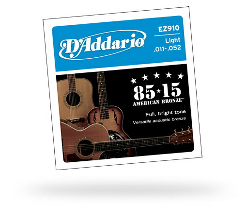 D'Addario / 85/15 American Bronze EZ910 Light 11-52 【★お取り寄せ】
