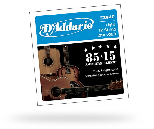 D'Addario / 85/15 American Bronze EZ940 12-Strings Light 10-50 【★お取り寄せ】