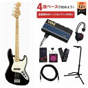 Fender / Player Series Jazz Bass Black Maple VOXヘッドホンアンプ3付属エレキベース初心者セットR【YRK】