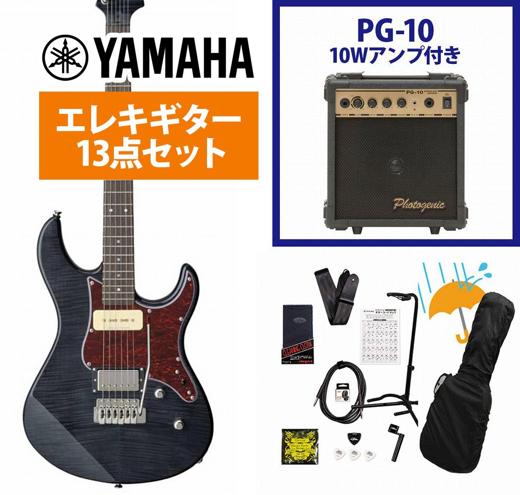 ギター本体にアンプとアクセサリーパックが付属するギタービギナー向けセット、レインカバー付！ギター本体と付属のソフトケース、調整レンチの他、下記のアイテムが付属するギタービギナー向けセットです！届いたその日から演奏をスタートできるから安心！まずは付属のコード表やYouTube初心者向け動画見ながらはじめてみましょう！▼アクセサリーセット内容1.ギターアンプ (Photogenic PG-10) 2.ギタースタンド3.シールドケーブル4.ピック5.ストリングワインダー6.ピックケース 7.交換弦1セット 8.ストラップ 9.クリップチューナー10.クリーニングクロス11.ギターコード表12.ギグバッグ用レインカバー ダンカンピックアップ搭載のパシフィカ上位機種！ ピックアップはフロントにSeymour Duncan社製のSP90-1を、リアには同社製のカバードハムバッキングCustom 5を搭載。 ボディトップ及びヘッドに美しい杢目のフレイムメイプルを採用。 ブリッジにはWilkinson社製VS-50を搭載しスムーズなアーミングを実現！！ 《ピックアップ》 ピックアップはフロントにSeymour Duncan社製のSP90-1を、リアには同社製のカバードハムバッキングCustom 5を搭載。シングルコイルながら深みのあるワイドなサウンドが特徴のSP90-1と、適度にブライト感を抑えながら粘りのある独特なハムバッキングサウン ドを創出するカバードCustom 5のコンビネーションは、従来のPacificaシリーズが持つポテンシャルを遥かに凌ぐ完成度を誇ります。 《安定したチューニングを誇るトレモロユニット》 ブリッジにはWilkinson社製VS-50を採用。スムースなアーミングを実現しながらもGrover社製Lockingチューナー、Graph Tech社製 Black TUSQナット(人口象牙）とのコンビネーションで、安定したチューニングを実現します。 コントローラー部は、マスターボリューム、マスタートーン、3ポジションセレクタースイッチに加え、マスタートーンつまみにコイルタップスイッチを内蔵。 《マッチングヘッドストック》 ボディと同様、ヘッドストック面にも杢目の美しいフレイムメイプルを採用。クールでスマートなルックスです。 《フレイムメイプルトップ》 ボディトップには、杢目の美しいフレイムメイプルを採用。ステージのライトに映えるシースルーカラーフィニッシュ。 《ネックフィニッシュ》 優れた演奏性と精密なピッチ感で高い評価を得ているPacificaシリーズのネックシェイプを踏襲しつつ、ネック背面にグロスティンテッドフィニッシュ を施しました。高級感のある外観と適度なグリップ感を実現。 主な仕様 ボディフレイムメイプル＋アルダーネックメイプルボディ/ネック構造ボルトオン指板ローズウッド指板アール350Rフレット数22ブリッジWilkinson VS50-6ペグGrover　ロッキングチューナースケール648mmピックアップセイモアダンカンSP90-1n,セイモアダンカン Custom5コントロールマスターボリューム、マスタートーン（＋コイルタップスイッチ）ピックアップスイッチ3Pセレクタースイッチ ■付属品：ソフトケース、トレモロアーム、メーカー保証 ※画像はサンプルです。 ※複数のモールに掲載されているため、売却に伴う商品情報の削除は迅速を心掛けておりますが必ずしもリアルタイムではございませんので、ご注文後に万一売り切れとなっておりました際は誠に申し訳ございませんがご容赦くださいませ。