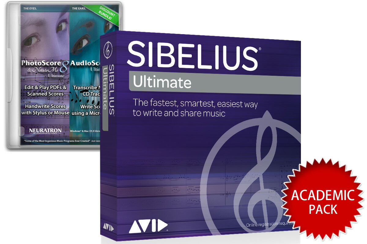 AVID アビッド / Sibelius Ultimate PhotoScore AudioScore バンドル アカデミック版【永続ライセンス】【お取り寄せ商品】