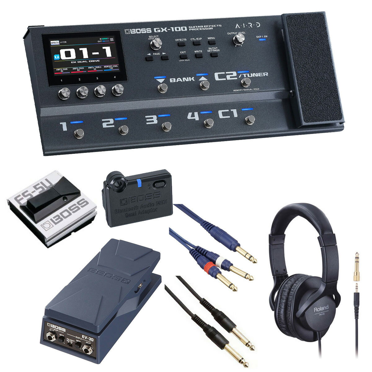 BOSS / GX-100 Guitar Effects Processor[��ͳ���ߤ˥�����ɥᥤ�����å�] FS-5U + EV-30 ...