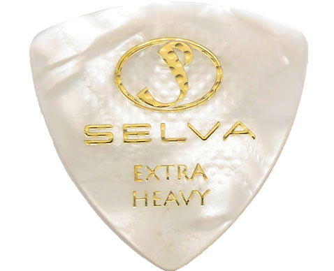 Selva / Rubber Grip Pick オニギリ Extra Heavy Pearloid 材質：セルロース 色：パーロイド （ラバー滑り止め付）【PNG】