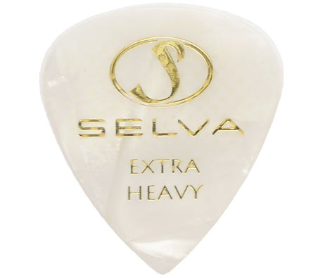 Selva / Rubber Grip Pick Tear Drop Extra Heavy Pearloid 材質：セルロース 色：パーロイド （ラバー滑り止め付）【PNG】