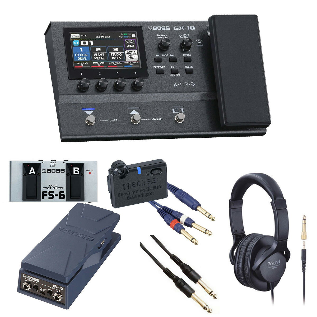 BOSS / GX-10 Guitar Effects Processor �ܥ� GX10 �ޥ�����ե�������[��ͳ���ߤ˥�����ɥᥤ�����å�] FS-6 + ...