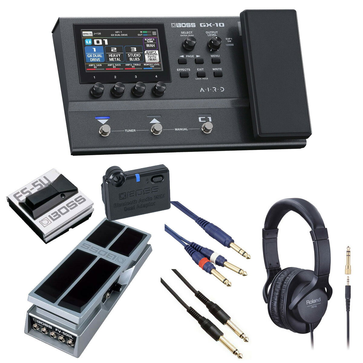 BOSS / GX-10 Guitar Effects Processor �ܥ� GX10 �ޥ�����ե�������[��ͳ���ߤ˥�����ɥᥤ�����å�] FS-5U +...