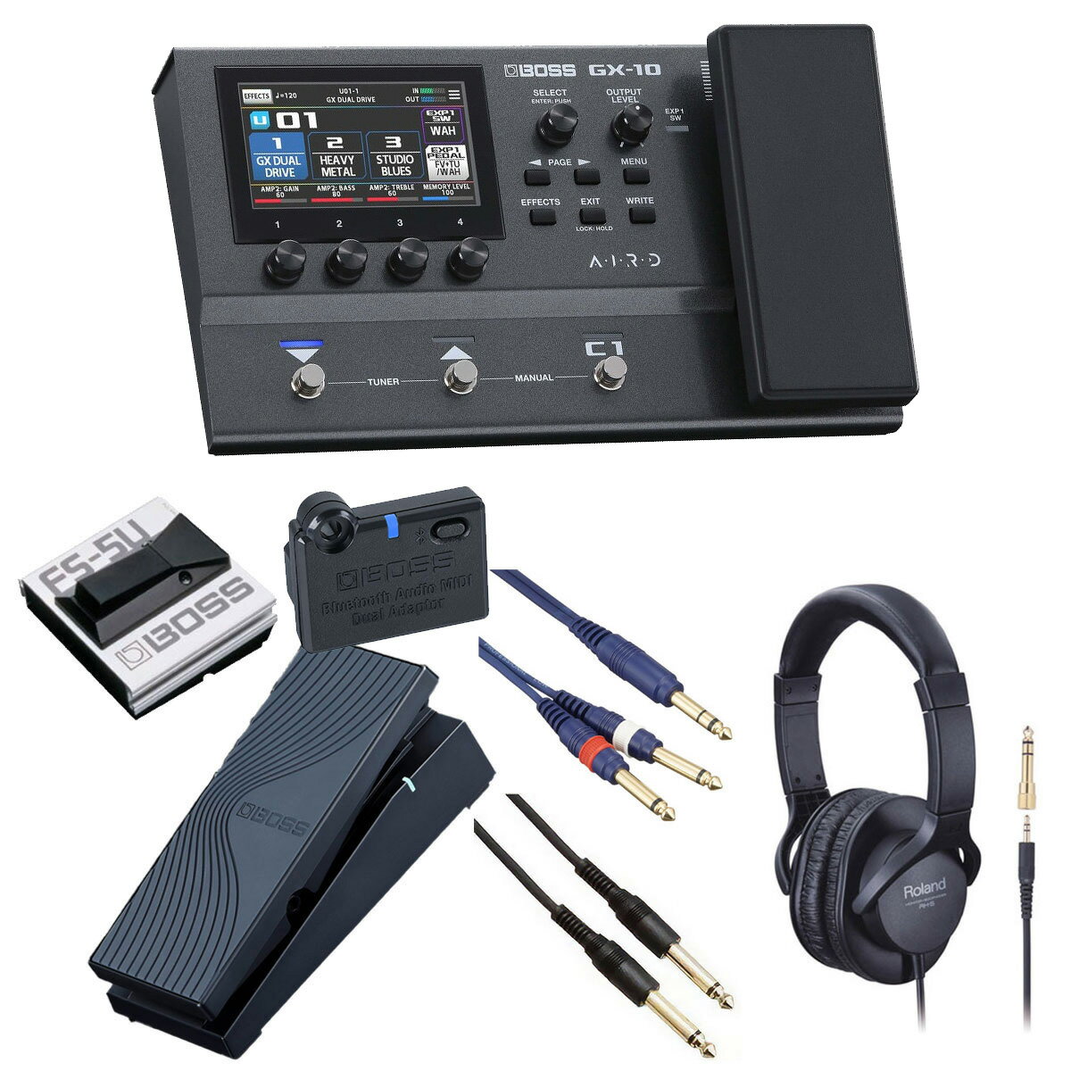 BOSS / GX-10 Guitar Effects Processor �ܥ� GX10 �ޥ�����ե�������[��ͳ���ߤ˥�����ɥᥤ�����å�] FS-5U +...