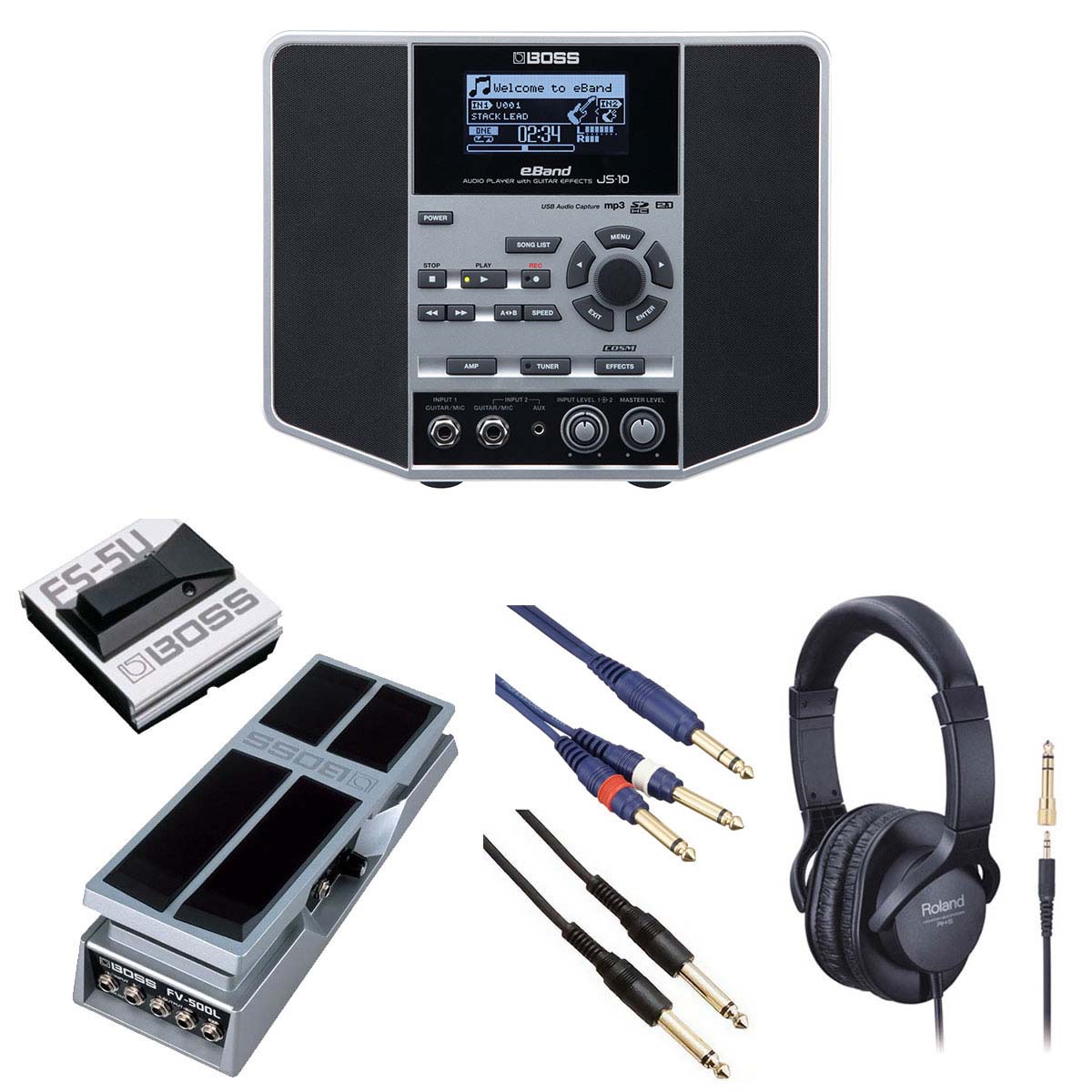 樂天商城 - BOSS / eBand JS-10 AUDIO PLAYER with GUITAR EFFECTS ボス JS10 オーディオ・プレーヤー[自由自在にサウンドメイクセット] FS-5U + FV-500L【PTNB】