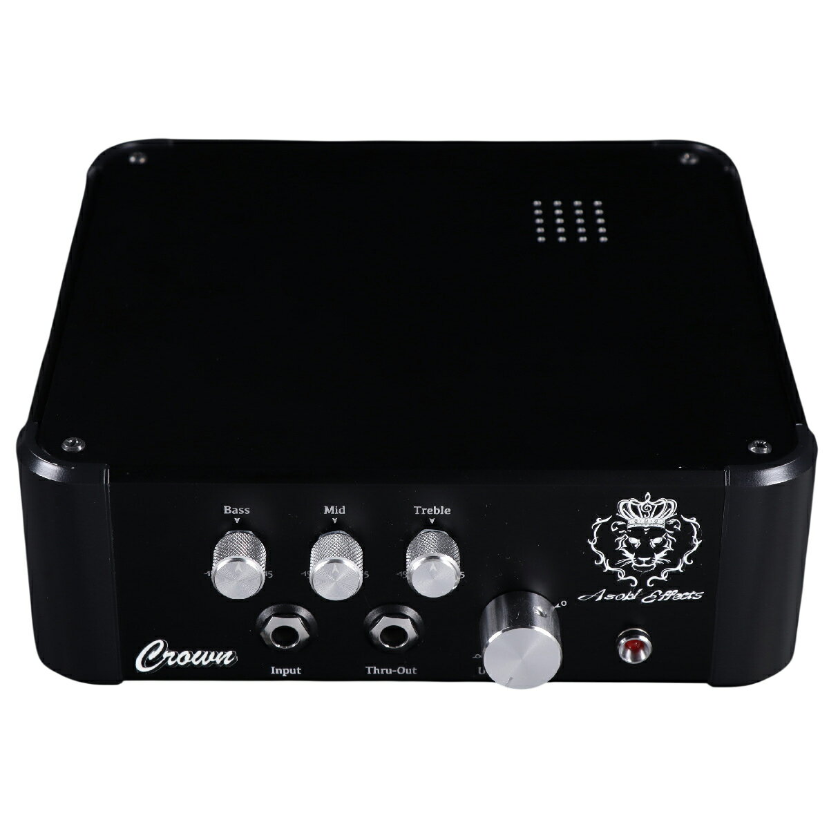 現代ベーシストに必須アイテムのTUBE DIの決定版！ ■当製品は付属品がなく、本体のみでのお渡しとなります。発送時には汎用の段ボールにて厳重に梱包させていただきお届けする形となります。保証書につきましては、ご注文時にメールにてご案内しております、お客様ご自身でダウンロードいただく明細書が保証書の代わりとなりますの必ず保管いただきますようよろしくお願い申し上げます。 オンラインベーススクール「Asobi Bass School」を主宰するたかとさんご自身のブランド「Asobi Effect」が登場！たかとさんご自身の熱い思いとプロレベルの技術を落とし込んだ渾身のベースプリアンプです。 当モデルは「Asobi Effect」が満を持して放つ、真空管を通した艶やかな温かみのあるサウンドに実用的なEQを搭載したモデルです。 12AU7/6DJ8をそれぞれ1本ずつ搭載し、内部で真空管駆動電圧を80Vまで昇圧して動作させています。 真空管回路はハイインピーダンス且つダイナミクスのあるソースに対して極めて歪の少ないナチュラルなサウンドになるように設計されています。 ■Bass 100Hzに設定しており、バスドラのキックをプッシュするような存在感のある低音域が特徴。 他製品周波数帯をより少し高めに設定することによりライブハウスやスタジオでのローがボワボワ飽和するような位置を避け、Q幅を広くすることにより存在感を出しました。 ■Middle 800Hzに設定することにより 『抜け』部分にフォーカス どのジャンルでもフィットするようQ幅にこだわりギターや他の帯域との被りが大きくでないようチューニングしています。 ■Trouble 3.7Hzに設定しており弦に張り付くような高音が特徴。 キンキンするような帯域は避けておりLowをしめて音を1ランクも、2ランクもあげてくれます。 指、ピック、スラップ どのスタイルでもフィットする最適な高音感が魅力です。 入力インピーダンス　5MΩ 出力インピーダンス　バランス100Ω/アンバランス　約1kΩ（@Volume 0dB Position） 12AU7/6DJ8をそれぞれ1本ずつ搭載し、内部で真空管駆動電圧を80Vまで昇圧して動作させています。 ハイインピーダンス且つダイナミクスのあるソースに対して極めて歪の少ないナチュラルなサウンドになるように真空管回路は設計されています。 ※画像はサンプルです。