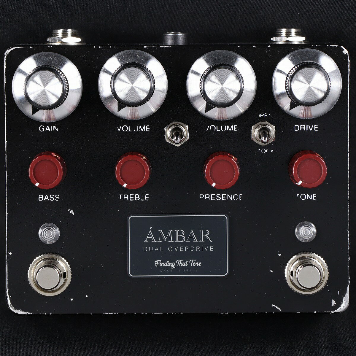 Booster - 《購入特典有り》【実物画像】Finding That Tone / AMBAR Custom Paint Relic Black Oxblood Knob Dual Overdrive オーバードライブ ［S/N：218］ 【国内正規品】《Fenderギター/ベース用シールドケーブルプレゼント》【PNG】