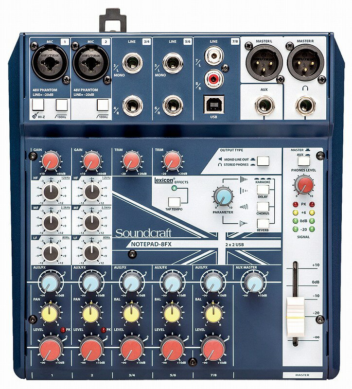 Soundcraft サウンドクラフト / Notepad-8FX アナログ・ミキサー【お取り寄せ商品】