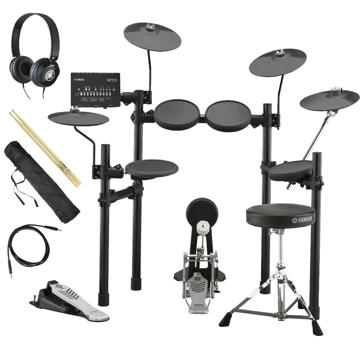 YAMAHA / DTX452KUPGS 電子ドラム ヤマハ純正ヘッドホンとスティックセット【PNG】