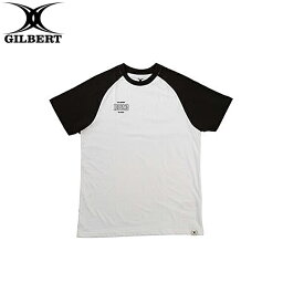 GILBERT ギルバート 1823 Tシャツ ホワイト×ブラック S～Lサイズ (GB-8405) ラグビー ラグビーボール Tシャツ 半袖 1823年 200周年アイテム
